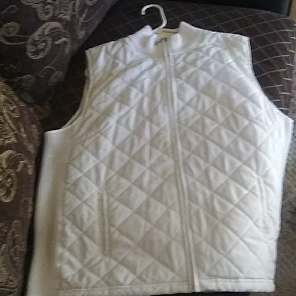 Carolyn Taylor Beige Women's 2XL Down Vest - Picture 1 of 5